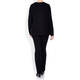 FABER VERTICAL RIB SWEATER BLACK AND VANILLA