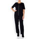 FABER KNIT TWINSET BLACK WITH WHITE TRIM