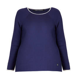 FABER KNITTED SWEATER NAVY - Plus Size Collection