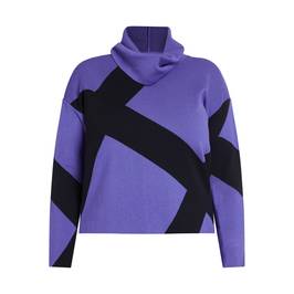 FABER SWEATER VIOLET AND BLACK - Plus Size Collection