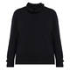 FABER POLO NECK SWEATER BUTTON SLEEVE BLACK