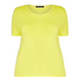 FABER YELLOW ROUND NECK T-SHIRT  - Plus Size Collection