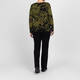 Faber Knitted Textured Jacquard Top Black and Olive 