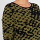Faber Knitted Textured Jacquard Top Black and Olive 