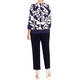 FABER GEOMERTRIC PRINT TOP NAVY
