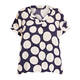 FABER SPOT PRINT TOP NAVY AND CREAM