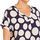 FABER SPOT PRINT TOP NAVY AND CREAM