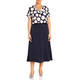 FABER SPOT PRINT TOP NAVY AND CREAM