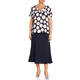 FABER SPOT PRINT TOP NAVY AND CREAM