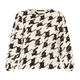 Faber Top Print Houndstooth Black and White 