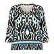 Faber Stretch Jersey Top Print Turquoise 