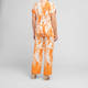 Faber Print Top Orange and White 