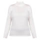 Faber Polo Neck Stretch Jersey Top White