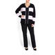 FABER BLACK AND PINK STRIPE TWINSET WITH SILVER 