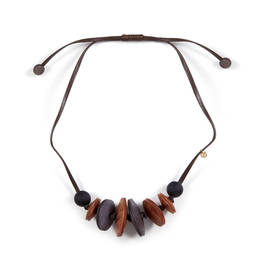 FACTUR WOODEN BEAD NECKLACE  - Plus Size Collection
