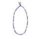 FACTUR SINGLE STRAND LEATHER AND PEARL NECKLACE NAVY