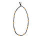FACTUR SINGLE STRAND LEATHER AND PEARL NECKLACE BLACK