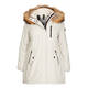 FRANDSEN WHITE PUFFER FUR TRIM HOOD