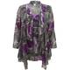 GEORGEDÉ PRINT CHIFFON JACKET AND VEST