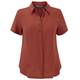 Marina Rinaldi tomato red linen short sleeve shirt