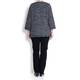 GAIA grey mélange fringe hem knitted jacket