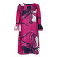 GAIA SATIN PRINT DRESS FUCHSIA
