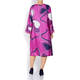 GAIA SATIN PRINT DRESS FUCHSIA