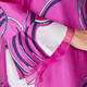 GAIA SATIN PRINT DRESS FUCHSIA