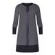 GAIA HOUNDSTOOTH DRESS WITH FAUX-LEATHER FRONT SEAM