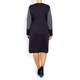 GAIA HOUNDSTOOTH DRESS WITH FAUX-LEATHER FRONT SEAM