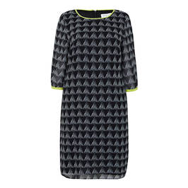 GAIA TRIANGLE PRINT GEORGETTE DRESS - Plus Size Collection