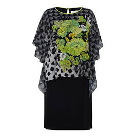 GAIA FLORAL PRINT CHIFFON LAYER DRESS - Plus Size Collection