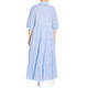 GAIA TIERED COTTON DRESS PALE BLUE