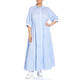 GAIA TIERED COTTON DRESS PALE BLUE