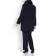 GAIA NAVY TWEED JACKET with LUREX THREAD & DETACHABLE FUR COLLAR