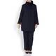 GAIA NAVY TWEED JACKET with LUREX THREAD & DETACHABLE FUR COLLAR