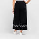 Gaia Life Knitted Black Cropped Trousers Intarsia Hem 
