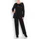  GAIA BLACK KNITTED TUNIC WITH HEART EMBELLISHMENT