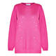 GAIA KNITTED TUNIC WITH EYELETS FUCHSIA