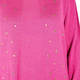 GAIA KNITTED TUNIC WITH EYELETS FUCHSIA