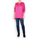 GAIA KNITTED TUNIC WITH EYELETS FUCHSIA