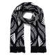 Gaia Intarsia Scarf Black and White 