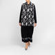 Gaia Intarsia Scarf Black and White 