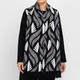 Gaia Intarsia Scarf Black and White 