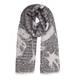 GAIA LIFE GREY SEQUINED JACQUARD SCARF