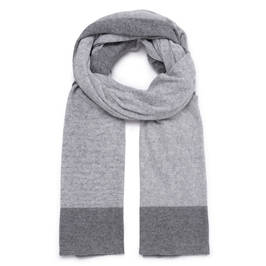 Gaia Life Colour Block Wool Blend Scarf Grey - Plus Size Collection