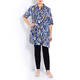 GAIA LONG LINE PAINT-STROKE PRINT SHIRT 