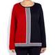 GAIA JACQUARD SWEATER RED AND BLACK