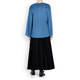 GAIA LUREX SWEATER PLEATED SLEEVE TEAL 