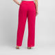 Gaia Lined Georgette Pull on Trousers Fuchsia 